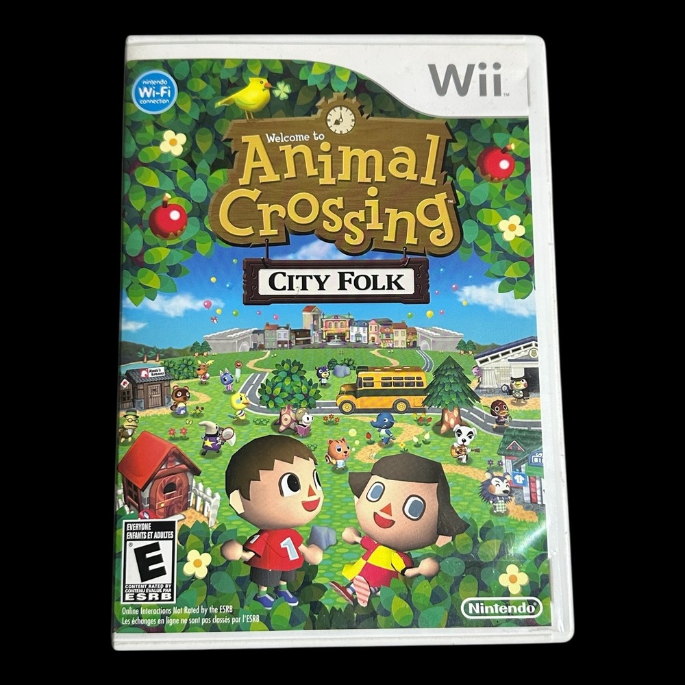 Animal Crossing City Folk Wii Game • Complete CIB • Tested & Working Nintendo